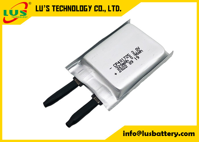 CP401725 Batterie jetable Li-MnO2 à poche 3,0 V ultra-mince LiMno2 batterie souple CB