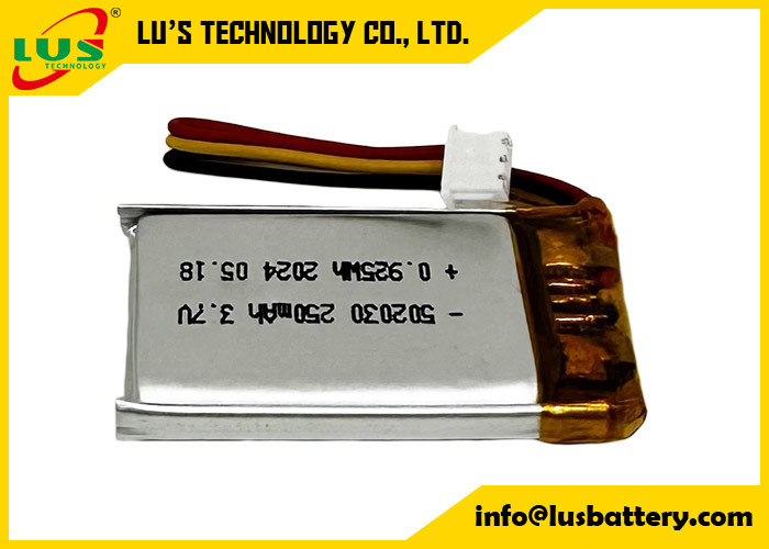 3.7v batterie rechargeable 502030 Li Polymer batterie LP502030 3,7V 250mAh cellule rechargeable mince