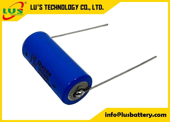 ER14335M 3.6v 2/3AA 1200mAh Lisocl2 batterie avec une batterie au lithium à haut débit axiale au plomb ER14335M