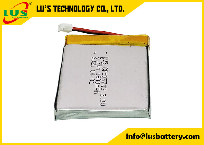 CP503742 3V 1900mAh Spécialisée batterie au lithium à cellules minces 3 volts batterie au lithium plate 3V CP503742
