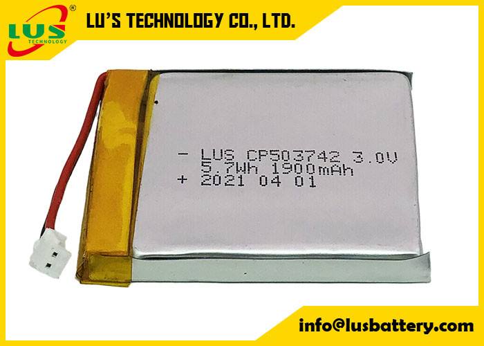 CP503742 3V 1900mAh Spécialisée batterie au lithium à cellules minces 3 volts batterie au lithium plate 3V CP503742