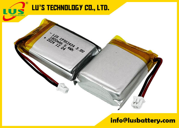 Batterie au dioxyde de lithium et de manganèse CP952434 Batterie au lithium de 1800 mAh à 3,0 volts