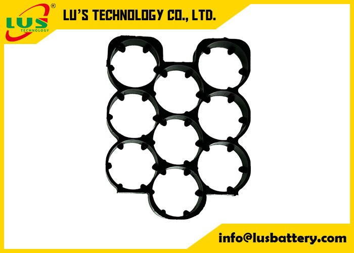 3 x 3 espaceur de cellules 18650 Porteur de batterie au lithium Porteurs de cellules hexagonales en plastique 18650 3 * 3 espaceurs