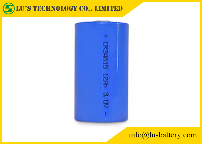 Type primaire forme de puissance de la batterie au lithium de CR34615 3V 12ah 3.0v 12000mah CR34615 Li-MnO de cylindre de taille de D