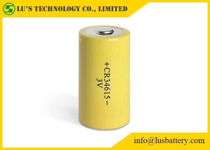 Type primaire forme de puissance de la batterie au lithium de CR34615 3V 12ah 3.0v 12000mah CR34615 Li-MnO de cylindre de taille de D
