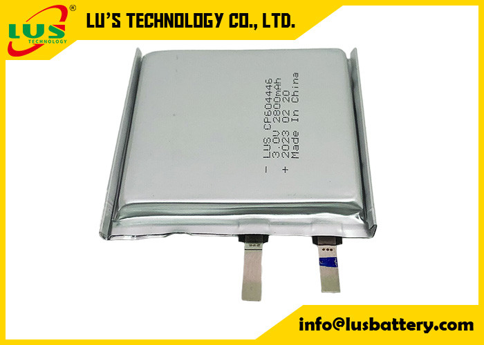 Cp604446 Limno2 Pouch Cell 3,0 volts 2800mah batterie au lithium