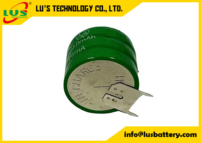 Cellule à bouton (rechargeable) 250H NiMH 250 mAh 3.6V Ni-MH Pack de cellules à bouton rechargeable OEM
