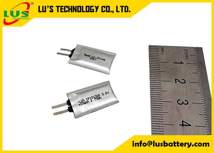 Pile à cellule ultra-mince 3,0 V 25 mAh Cp151320 Pile au lithium primaire CP151220 batterie limno2