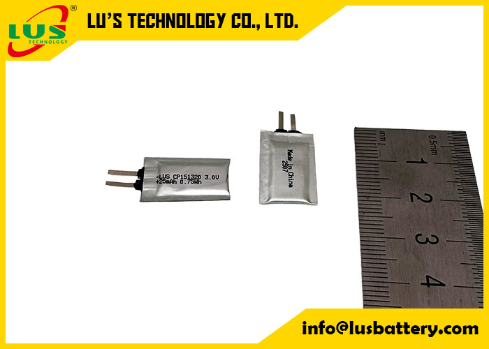 Pile à cellule ultra-mince 3,0 V 25 mAh Cp151320 Pile au lithium primaire CP151220 batterie limno2