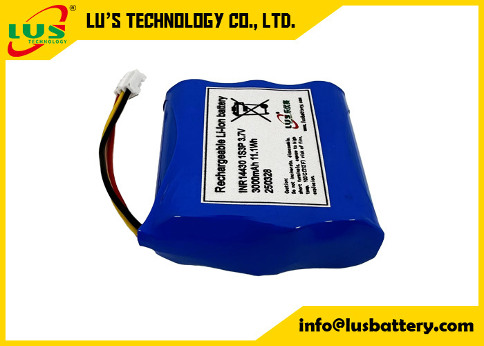 INR14430 3,7V 3000mah Batterie au lithium-ion 1S3P batterie rechargeable au lithium-ion