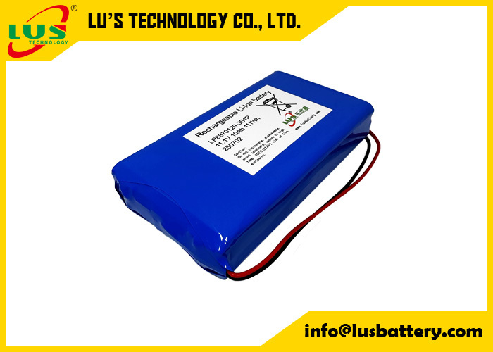Batterie lithium polymère 3,7 V 10000 mAh LP8870129 personnalisée, bloc-batterie lipo 3S1P 11,1 volts 10 Ah