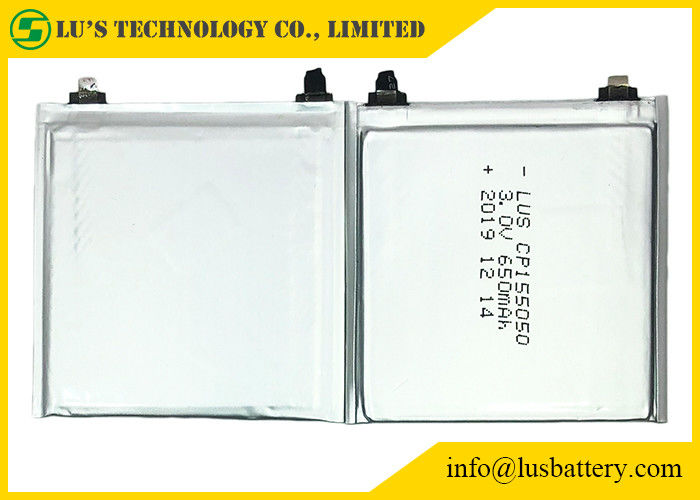 HRL enduisant la batterie au lithium flexible de CP155050 3V 650mah pour des étiquettes