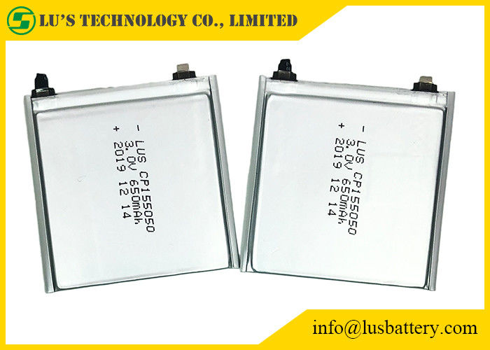 HRL enduisant la batterie au lithium flexible de CP155050 3V 650mah pour des étiquettes