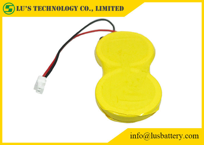 Cellule de pièce de monnaie de lithium de bouton de CR2450-2P 1200mah 3.0v avec le connecteur des fils JST