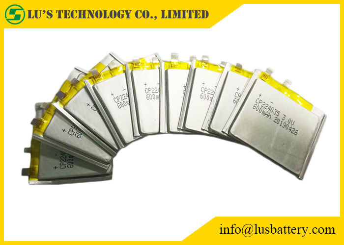550mah batterie au lithium mince ultra mince de la batterie CP224035 3.0V pour des systèmes d'alarme