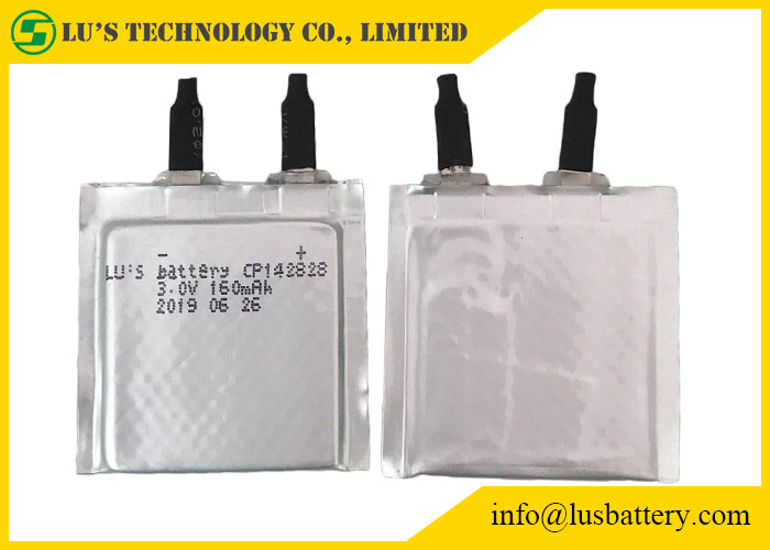 AUCUNE Limno2 batterie molle rechargeable 3.0v 160mah CP142828 pour l'équipement de capteur