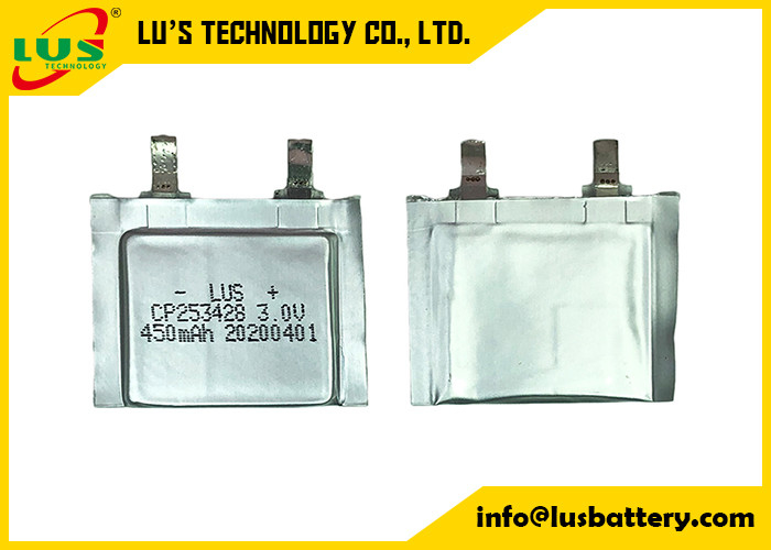 Volt 450mah de RFID Li Polymer Battery Pack CP253428 3,0 pour l'étiquette d'injection