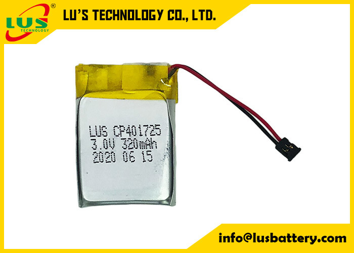 cellule de batterie de 3V 320mah Limno2 avec le connecteur de fils pour l'application Smart Card de support de carte PCB